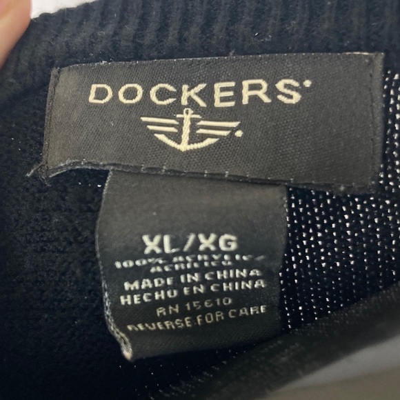 RETRO Diamond Pattern V-Neck Sweater XL - Picture 7 of 10